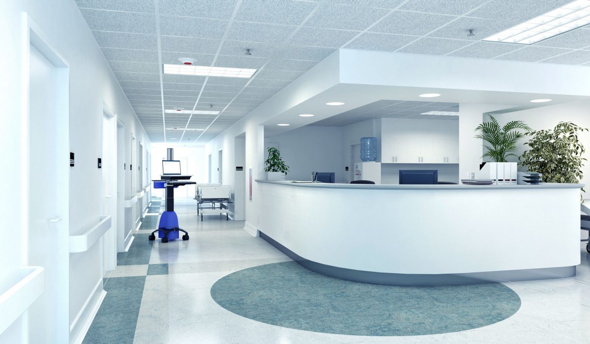 a very clean hospital interior. 3d rendering